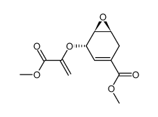 methyl (1β,5α,6β)-5-[[1-(methoxycarbonyl)ethenyl]oxy]-7-oxabicyclo[4.1.0]hept-3-ene-3-carboxylate结构式