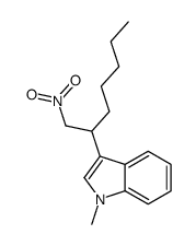 1-methyl-3-(1-nitroheptan-2-yl)indole结构式
