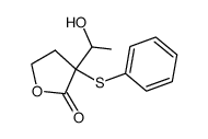 4,5-dihydro-3-(1-hydroxyethyl)-3-phenylthio-3H-furan-2-one Structure