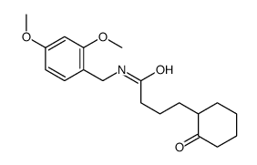 N-[(2,4-dimethoxyphenyl)methyl]-4-(2-oxocyclohexyl)butanamide结构式