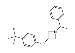 1-(1-phenylethyl)-3-[4-(trifluoromethyl)phenoxy]azetidine结构式