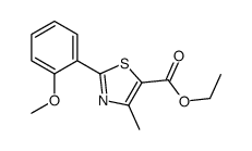 ethyl 2-(2-methoxyphenyl)-4-methyl-1,3-thiazole-5-carboxylate结构式