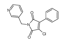 3-chloro-4-phenyl-1-(pyridin-3-ylmethyl)pyrrole-2,5-dione结构式