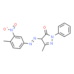2,4-Dihydro-5-methyl-4-[(4-methyl-3-nitrophenyl)azo]-2-phenyl-3H-pyrazol-3-one Structure