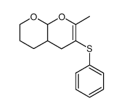 3,4-dihydro-6-methyl-5-(phenylthio)-2H-tetrahydropyrano[2,3-b]pyran结构式