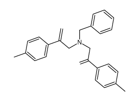 N-benzyl-N,N-bis-(2-(p-tolyl)allyl)amine结构式