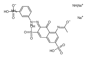 5-acetamido-4-hydroxy-3-[(3-phosphonophenyl)azo]naphthalene-2,7-disulphonic acid, ammonium sodium salt picture