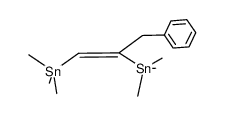 (Z)-(3-phenylprop-1-ene-1,2-diyl)bis(trimethylstannane) Structure
