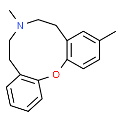 6,7,8,9-tetrahydro-3,7-dimethyl-5H-dibenz[b,i][1,6]oxazecine structure