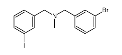 (3-bromo-benzyl)-(3-iodo-benzyl)-methyl-amine结构式