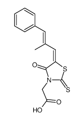 3-carboxymethyl-5-(2-methylcinnamylidene)rhodanine结构式