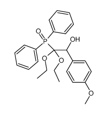 1,1-Diethoxy-2-hydroxy-2-(4-methoxyphenyl)ethyl-1-(diphenylphosphine oxide) Structure