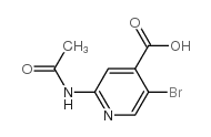 2-乙酰氨基-5-溴异烟酸结构式