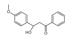 (3R)-3-hydroxy-3-(4-methoxyphenyl)-1-phenylpropan-1-one结构式