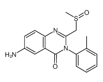 6-amino-2-methylsulfinylmethyl-3-(o-tolyl)-4(3H)-quinazolinone Structure