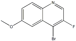 4-bromo-3-fluoro-6-methoxyquinoline结构式