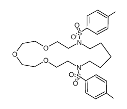 1,13-bis(p-tolylsulfonyl)-1,13-diaza-4,7,10-trioxacyclooctadecane结构式