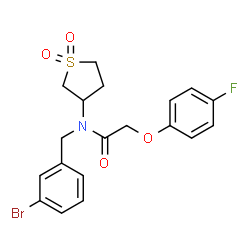 N-(3-bromobenzyl)-N-(1,1-dioxidotetrahydro-3-thienyl)-2-(4-fluorophenoxy)acetamide结构式