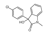 3-(4-chlorophenyl)-3-hydroxy-1-methylindol-2-one结构式