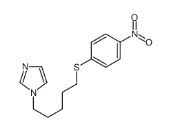 1-[5-(4-nitrophenyl)sulfanylpentyl]imidazole结构式