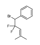 (1-bromo-2,2-difluoro-4-methylpent-3-enyl)benzene Structure