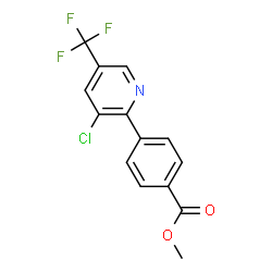 METHYL 4-[3-CHLORO-5-(TRIFLUOROMETHYL)-2-PYRIDINYL]BENZENECARBOXYLATE结构式