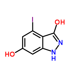 3,6-DIHYDROXY-4-IODO (1H)INDAZOLE结构式