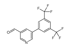 5-[3,5-双(三氟甲基)苯基]-3-吡啶甲醛结构式