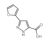 3-(呋喃-2-基)-1H-吡唑-5-羧酸结构式