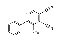 5-amino-6-phenylpyridine-3,4-dicarbonitrile结构式
