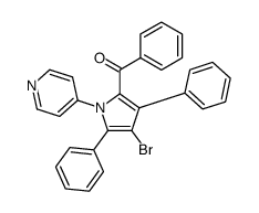 (4-bromo-3,5-diphenyl-1-pyridin-4-ylpyrrol-2-yl)-phenylmethanone结构式