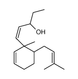 1-[1-methyl-6-(3-methylbut-2-enyl)cyclohex-2-en-1-yl]pent-1-en-3-ol Structure