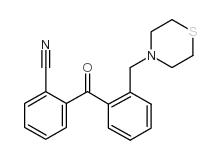 2-CYANO-2'-THIOMORPHOLINOMETHYL BENZOPHENONE结构式