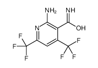 2-amino-4,6-bis(trifluoromethyl)pyridine-3-carboxamide结构式