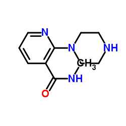 N-Methyl-2-(1-piperazinyl)nicotinamide Structure