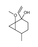 5-ethenyl-6-methoxy-2-methylbicyclo[4.1.0]heptan-5-ol结构式