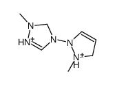 1-methyl-4-(2-methyl-1,3-dihydropyrazol-1-ium-1-yl)-1,5-dihydro-1,2,4-triazol-1-ium Structure