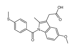 2-[5-methoxy-2-methyl-1-(4-methylsulfanylbenzoyl)indol-3-yl]acetic acid结构式