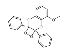 2a,8a-dihydro-2a,8a-diphenyl-4-methoxybenzo(b)(1,2)dioxeto(3,4e)(1,4)dioxin结构式