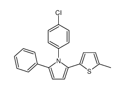 1-(4-chlorophenyl)-2-(5-methylthiophen-2-yl)-5-phenylpyrrole结构式