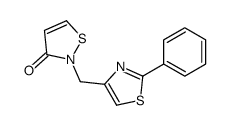 2-[(2-phenyl-1,3-thiazol-4-yl)methyl]-1,2-thiazol-3-one结构式