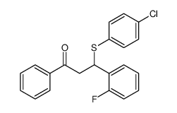 3-(4-chlorophenyl)sulfanyl-3-(2-fluorophenyl)-1-phenylpropan-1-one Structure