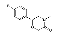 (6R)-6-(4-fluorophenyl)-4-(methyl)morpholin-3-one Structure