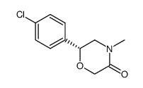 (6R)-6-(4-chlorophenyl)-4-(methyl)morpholin-3-one结构式