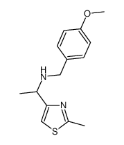 (4-Methoxy-benzyl)-[1-(2-methyl-thiazol-4-yl)-ethyl]-amine Structure