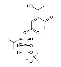 1,2:3,4-di-O-isopropylidene-D-arabino-tetritol-1-yl 3-(1-hydroxyethyl)-4-oxopentanoate结构式