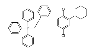 benzyltriphenylphosphonium, salt with 4-chloro-2-cyclohexylphenol (1:1) Structure