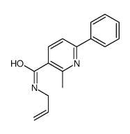 2-methyl-6-phenyl-N-prop-2-enylpyridine-3-carboxamide结构式