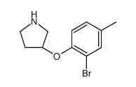 Pyrrolidine, 3-(2-bromo-4-methylphenoxy) Structure