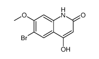 2(1H)-Quinolinone, 6-bromo-4-hydroxy-7-methoxy结构式